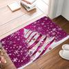 Doormat Front Door Welcome MatChristmas Tree Shining Santa Tree Non Slip Carpet Entryway Indoor Floor Mat