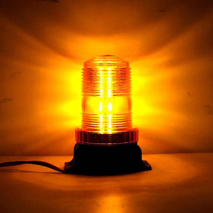 Forklift & Vehicle LED Warning Strobe Light, Yellow, 9-90V, for School Buses & Engineering Vehicles
