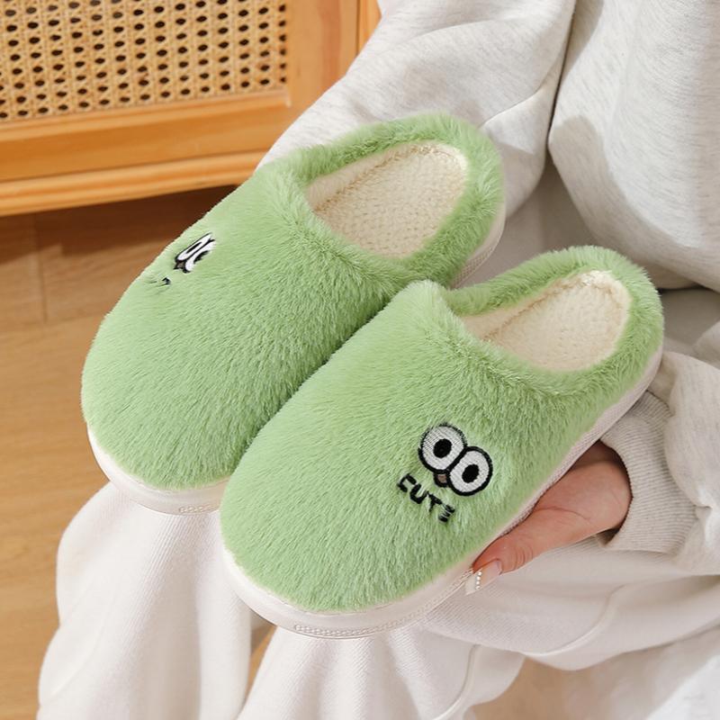 Household cotton slippers home interior simple non-slip cute warm cotton slippers