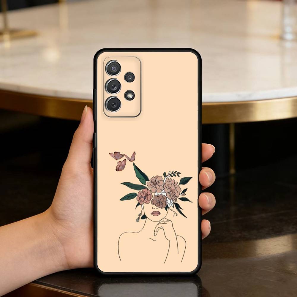 

G-Нежный G-Девочка Пастельный Чехол Для Телефона Для Samsung Galaxy A73,A72,A71,A70,A53,A52,A51,Мягкий Силиконовый Черный Чехол Samsung a30 a20