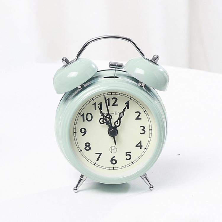 Retro Loud Alarm Clock Double Bell Night Light Children Room Bedroom Decoration