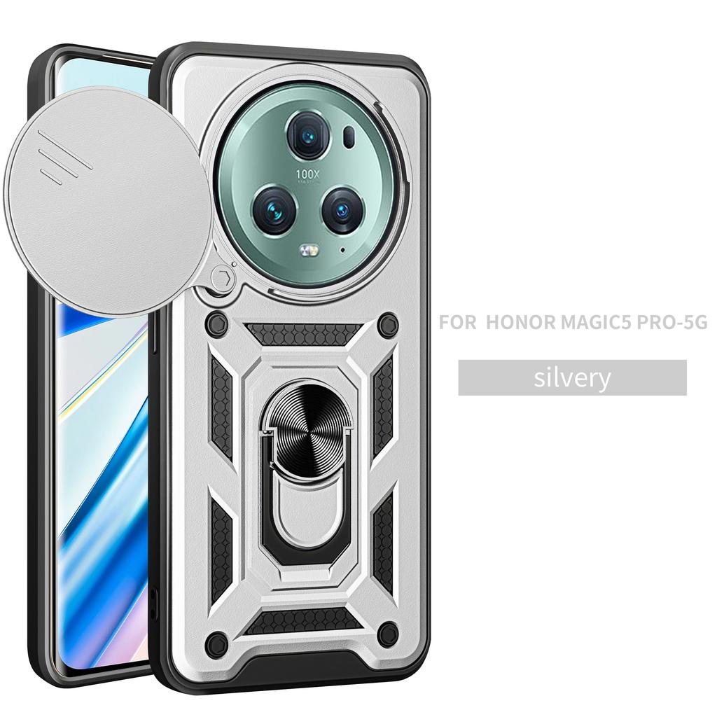 For Honor Magic6 Pro Case Honor Magic5 Pro Magnetic Ring Holder Armor Phone Case Magic 5Pro 6pro Slide Camera Protect Back Cover