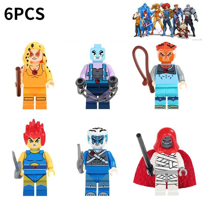 Interlocking Tiger Warrior Cat Thunder Cat Building Toy Abs Plastic 38 Pieces 4.5cm