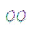 1 Paire Boucles d'Oreilles Créoles en Acier Inoxydable Femmes Hommes Couleur Or Petites Boucles d'Oreilles Bijoux Fille Pendientes Mujer Aretes Piercing Cartilage