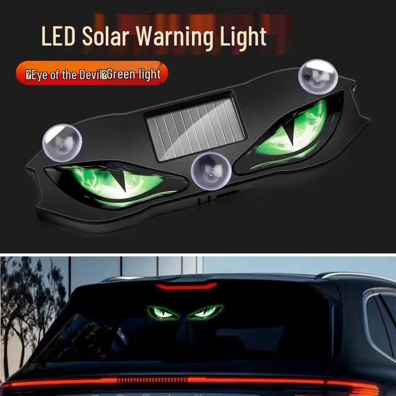 Smart Solar Car Atmosphere Light: Devil's Eye, No Wiring, Multi-Mode Decorative & Safety Light