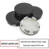 4pcs Wheel Center Caps, 62mm Outer Diameter, 56.2mm Inner Diameter, Highlight Black