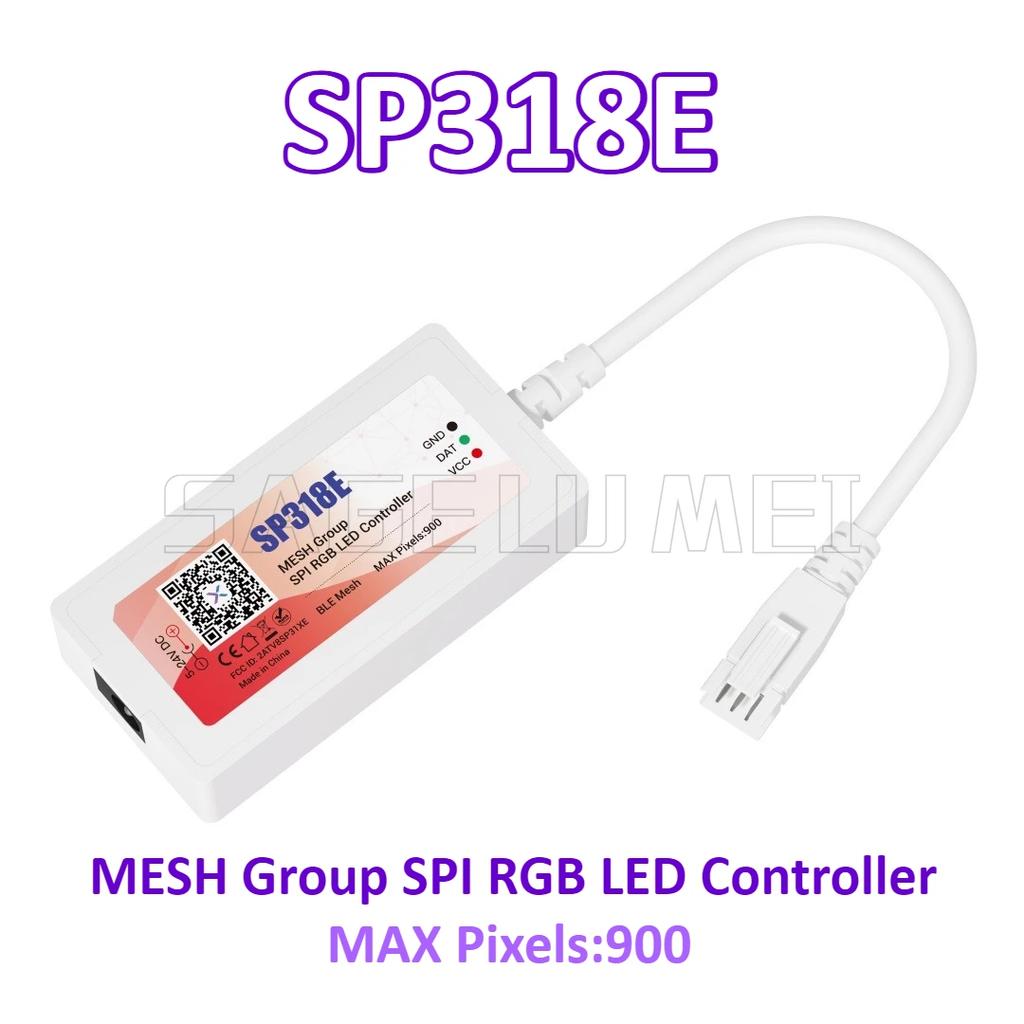 SP318E SP328E SP668E SP802E Sync Signal Booster Control for RGBIC LED Strips SPI RGB Matrix LED Controller Bluetooth Mesh App 4A