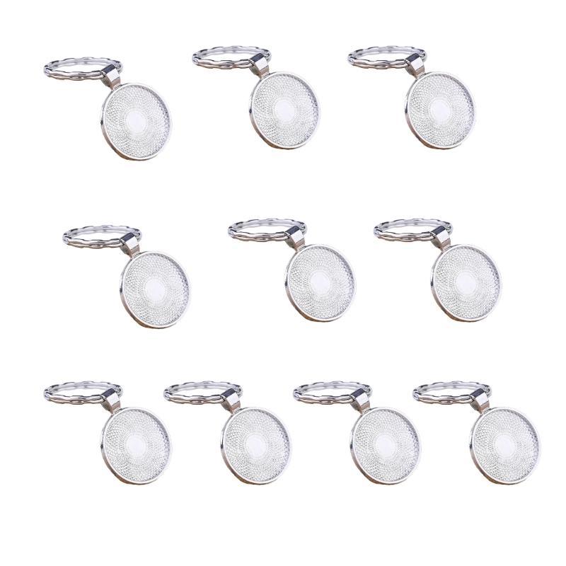 

10Pcs Keychain Pendant Double Sided Keyring Ornament Accessories Jewelry Making Supplies for DIY Craft Enthusiasts