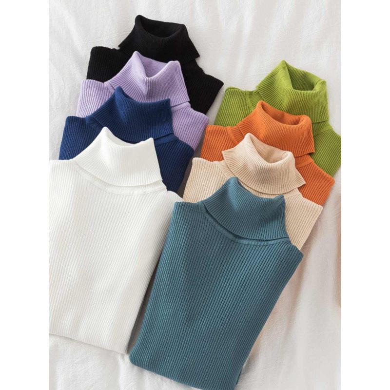 Dámské svetry s rolákem Pletené měkké svetry Kašmírové svetry Základní jednobarevné měkké svetry Dámské Podzim Zima Běžné Top