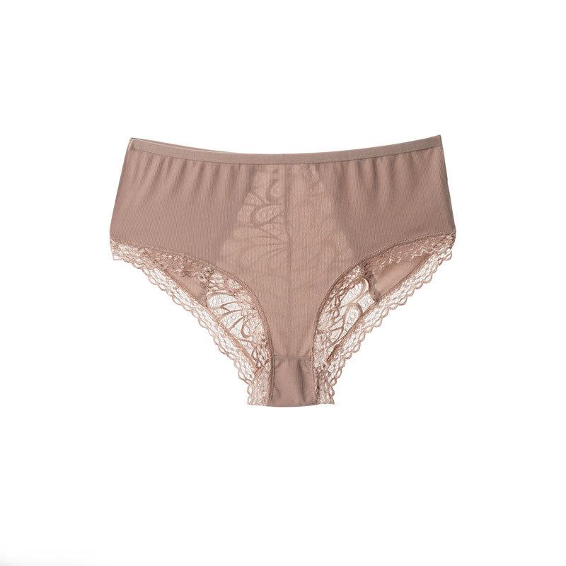 Women's Summer New Lace Lace Hollow Out Cotton Comfortable Breathable Low-waisted Briefs