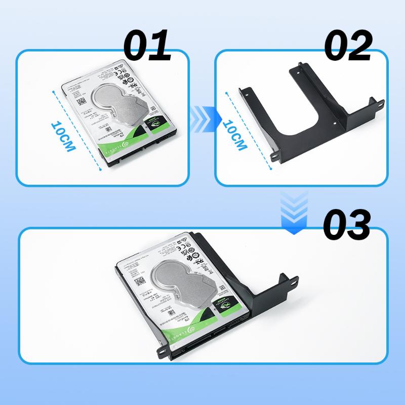 2.5In Hard Drive Bracket With Screws For Sata Network Adapter 3D Printed Stand Holder Hdd Bracket Ssd Stand For Fat Game Console