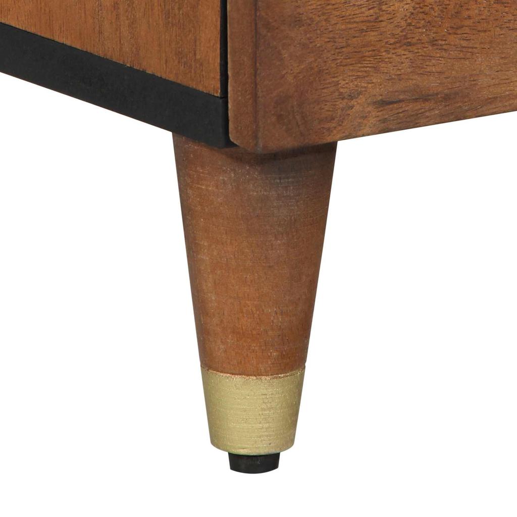 Sideboard with Drawers Brown 40 X 33 X 75 Cm Solid Mango Wood