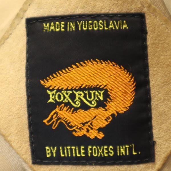 Vintage 60s 70s Long Sleeve Leather Tailored Jacket Beige Women Used