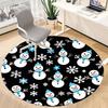 1pc Snowman-patterned Chair Carpet for Office Non-Slip, Machine Washable Rug for Office, Room - Holiday Decor, Machine Made yy251016182