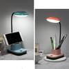 Table Lamp LED No Blue Light Flicker Free Flexible 360 Degree Adjustable Neck USB Charging Desk Light with Mobile Phone Holder