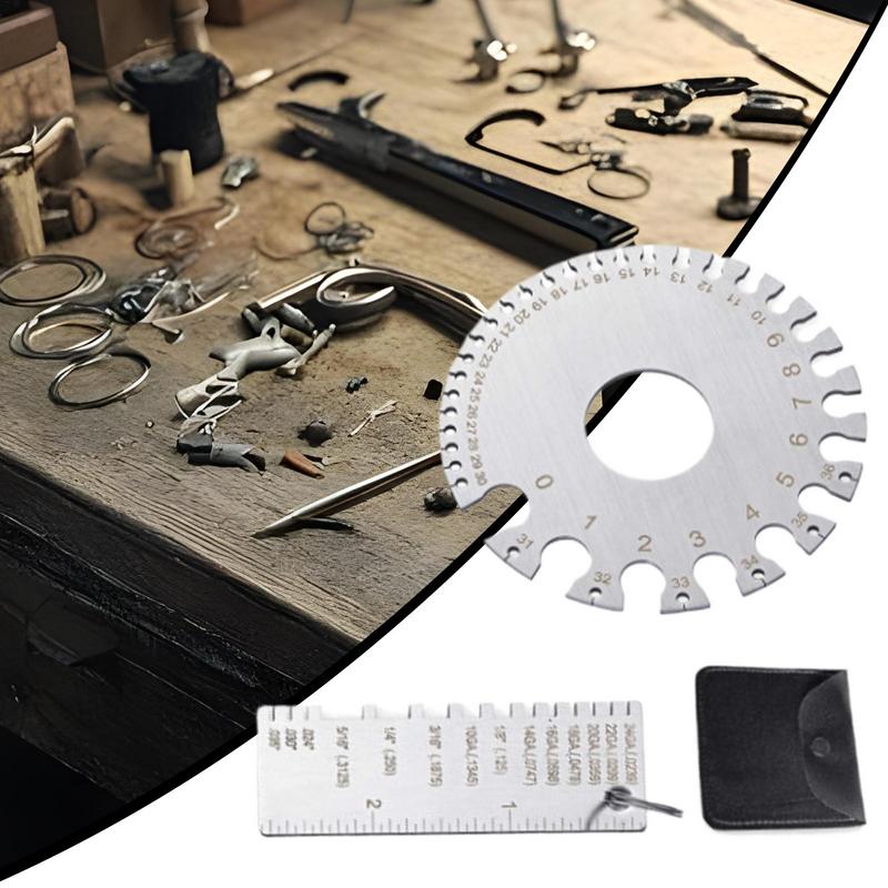 Wire Gauge Tool Double-Sided Scale Steel Gauge Measuring Tool High Strength Portable Ruler For Fabrication Metalworking