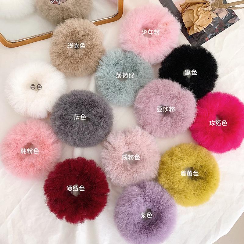 Korean version autumn and winter plush large intestine hair loop new imitation rabbit hair headband