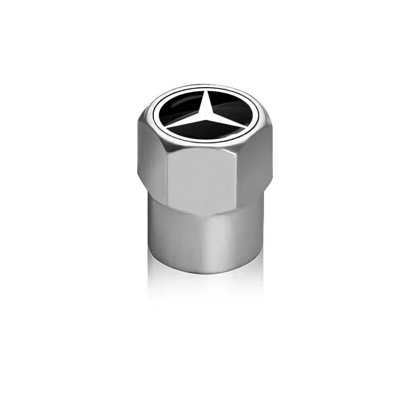4Pcs Car Valve Stem Caps Cover Waterproof Car Accessories Stickers For Mercedes Benz AMG W204 W213 W205 W211 W212 W176 VL1
