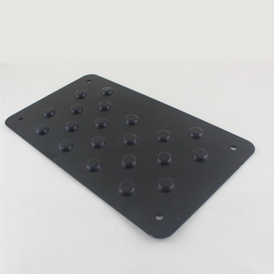 Universal Car Aluminum Alloy Non-slip Environmental Rubber Heel Plate Pedal Mat