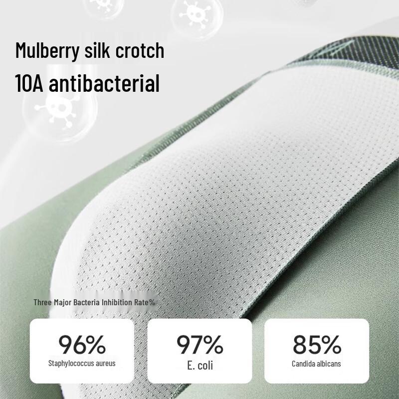 Nanjiren Men's Pure Cotton 10A Antibacterial Boxer Briefs 3-Pack