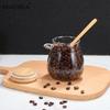 2PCS Jar+Spoon Airtight Glass Storage Jars For Coffee Sugar Tea Salt Candy And Spices Ideal Kitchen Storage For Home Restaurant