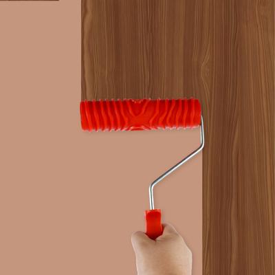 5/6Pcs Wood Graining Tool Professional Wood Grain Patterns Paint Tool Set Rubber Wood Grain Painting Roller with Handle for Wall