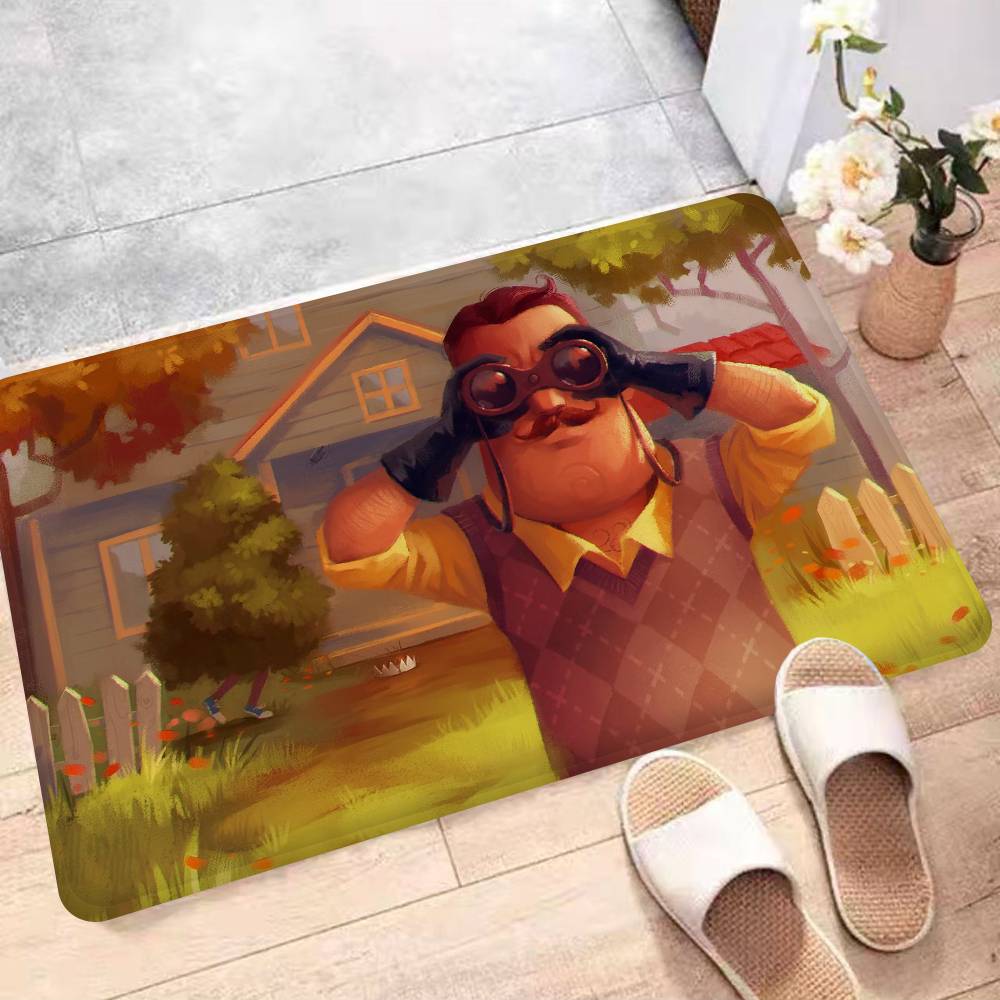 

Strategy Game Hello Neighbor Hallway Carpet Non-Slip Laundry Room Mat Laundry Decor Balcony Child Living Room Toilet Rug 40x60 cm
