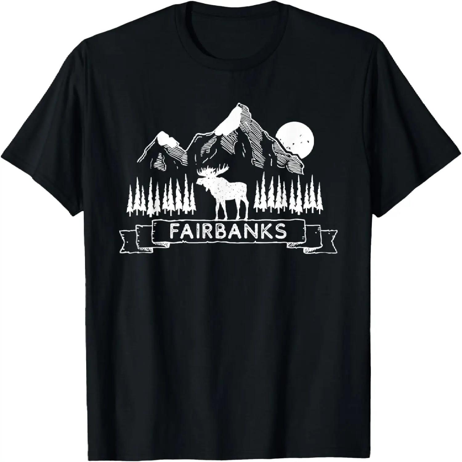 Fairbanks Alaska _ Cool Fairbanks Alaska Mountain Moose Gift T-Shirt XXXXXL разноцветный