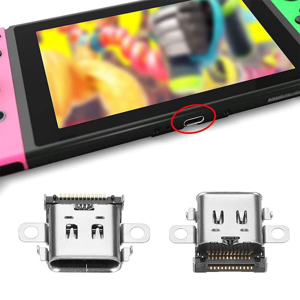 10PCS 12-pin Replacement Type C Charging Port Double For  Switch Console