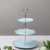 3 Layers Cake Plate Stand Handle Cake Stand Hardware Holder For Wedding Party Making Resin Cupcake Dessert Platter Serving Stand