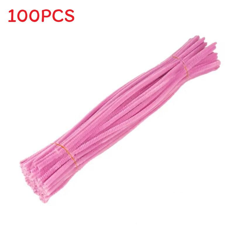 Pcs 100 Colorful Plush Root Twisting Rod Soft Felt Wire Strips Diy Decorations