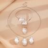 Baroque Pearl Jewelry Set: Necklace, Earrings, Ring, Bracelet, Choker for Women