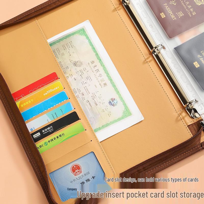 A4 Familien Dokumentenaufbewahrungstasche für Urkunden & Reisepässe, Reißverschluss