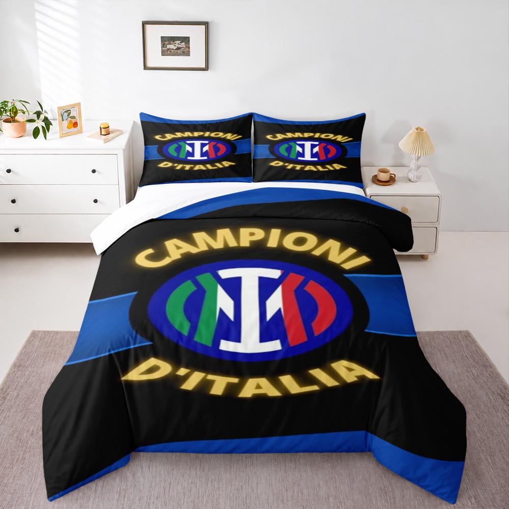 "Campioni 'Italia Inter Logo Bedding set Design – Bedding set (1 duvet cover, 2 pillowcases, duvet not included)