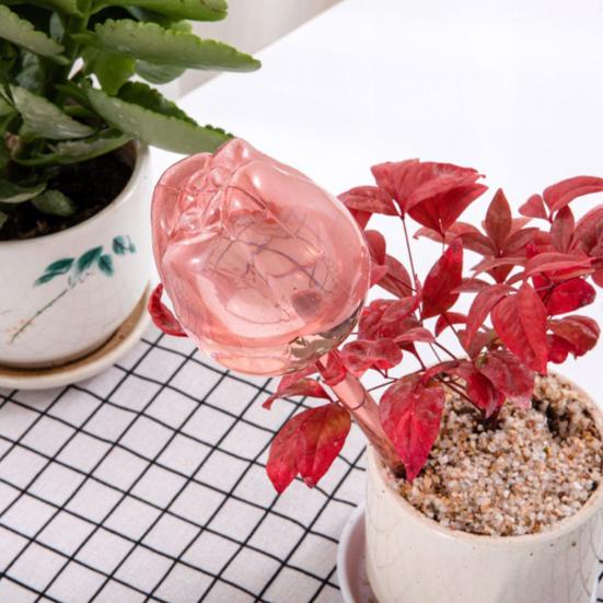 4 Pcs Tulip Self Watering Globes Planter Insert Automatic Watering Bulbs Reusable Plant Watering Spikes for Various Potted Plants