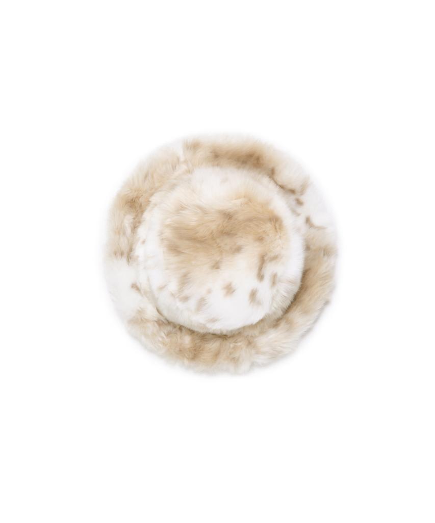 Belji Fox Fur Hat Ivory