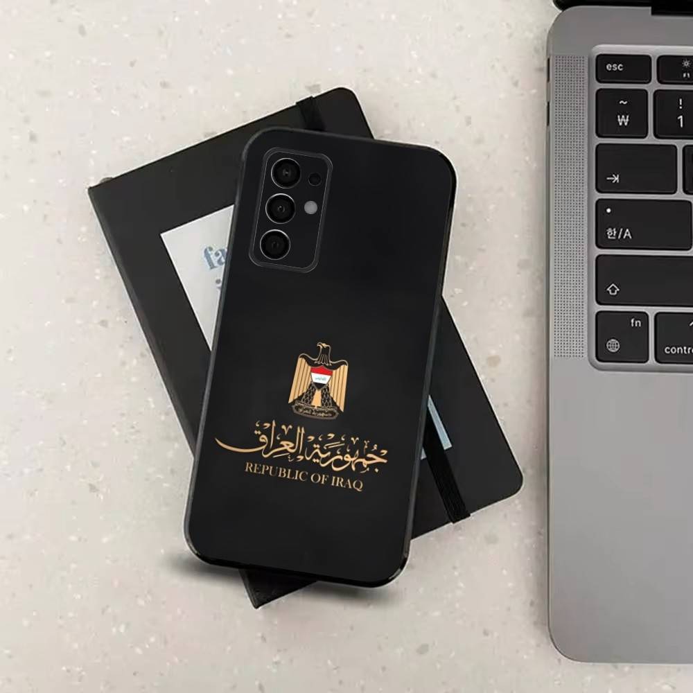 

Чехол-накладка с флагом Ирака для Samsung Galaxy A73,52,71,22,Note,31,8,9,53,32,72,41,J7, Мягкий черный силиконовый чехол SamsungA32 4G