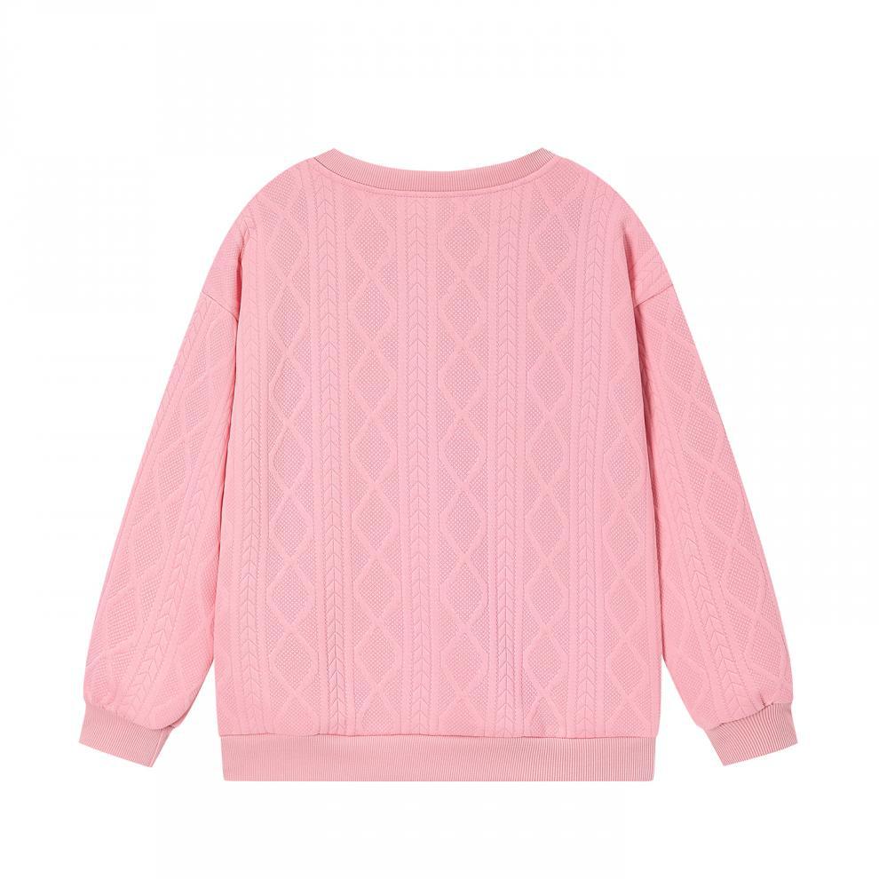 2025 Autumn/Winter Women's Cable Knit Patchwork Two-Piece Set – Long Sleeve Round Neck Top & Joggers