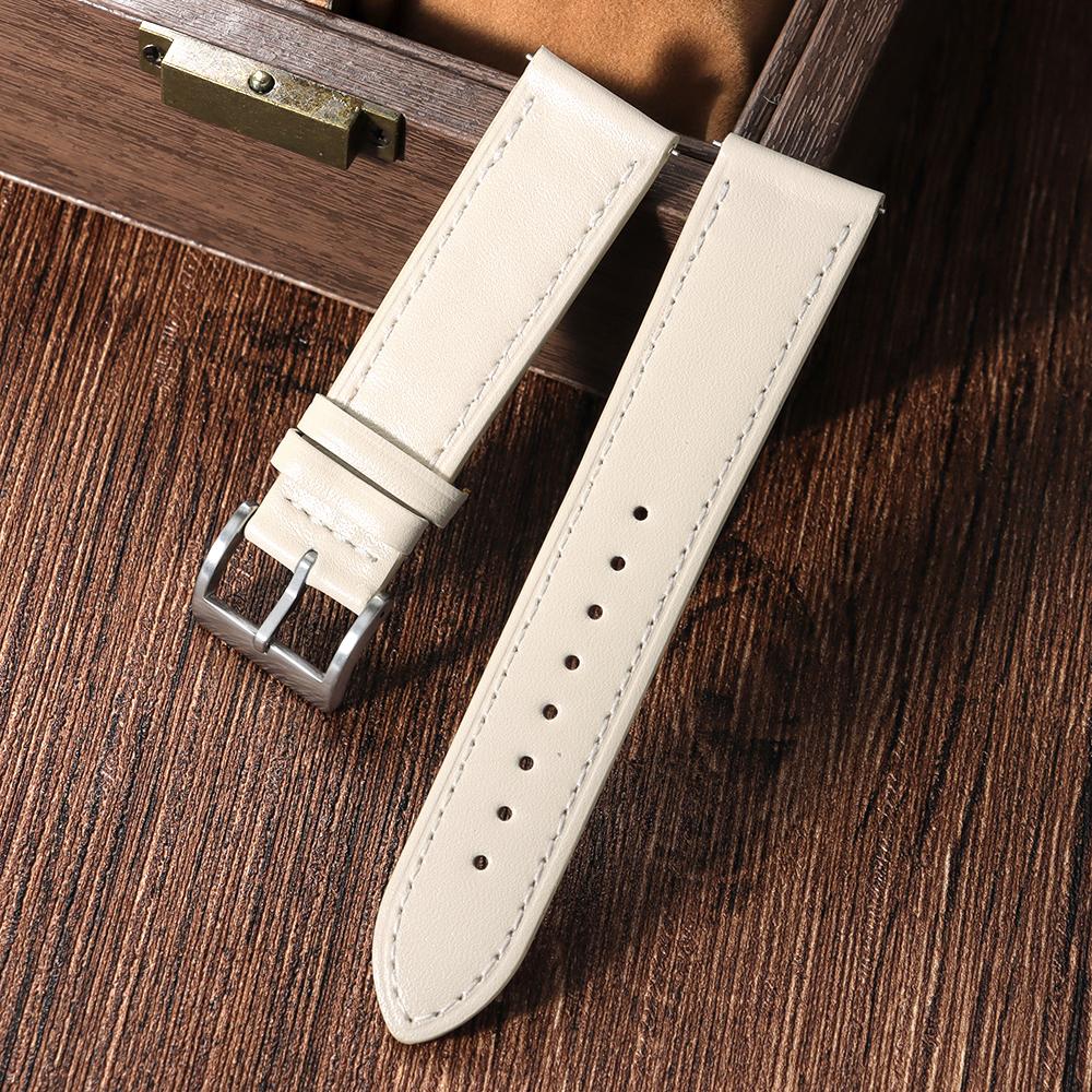Cinturino per Orologio in Pelle di Mucca Marrone Premium con Rilascio Rapido 18mm 20mm 22mm 24mm Cinturini per Orologio in Vera Pelle Top Grain per Uomo Donna