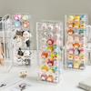 Cute Particle Desktop Storage Box Multi-Layer Figurine Display Stand With Lid Dustproof Bubble Doll Mat Box Storage