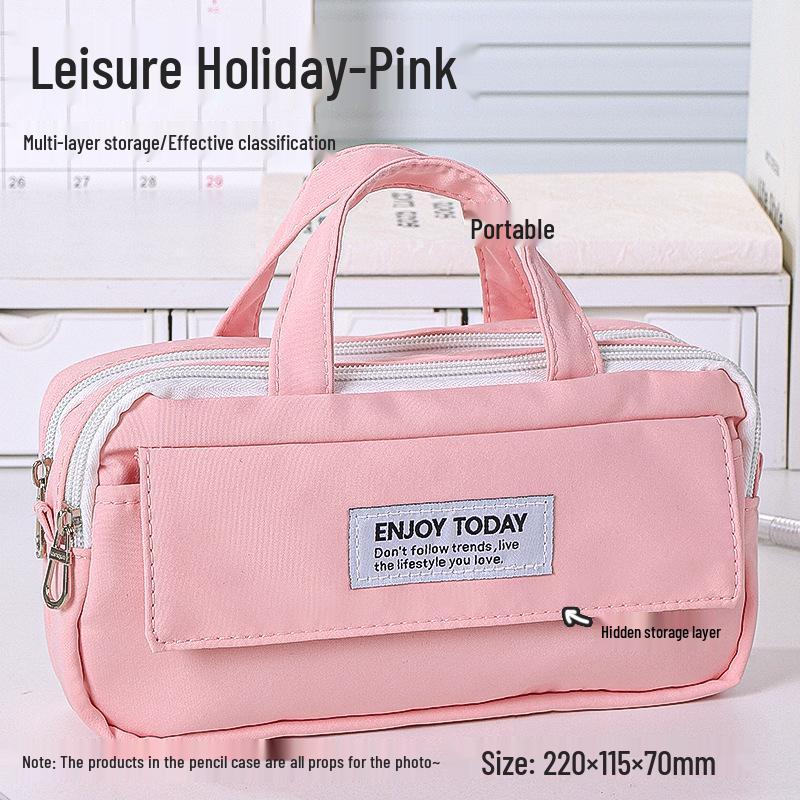 Large Capacity Blue Transparent Ita Pencil Case - Stylish and Functional for Students