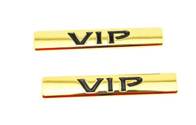 Olive-G Set of 2 VIP Car Metal Chrome Plated Emblem Dress Up Stickers Tunes