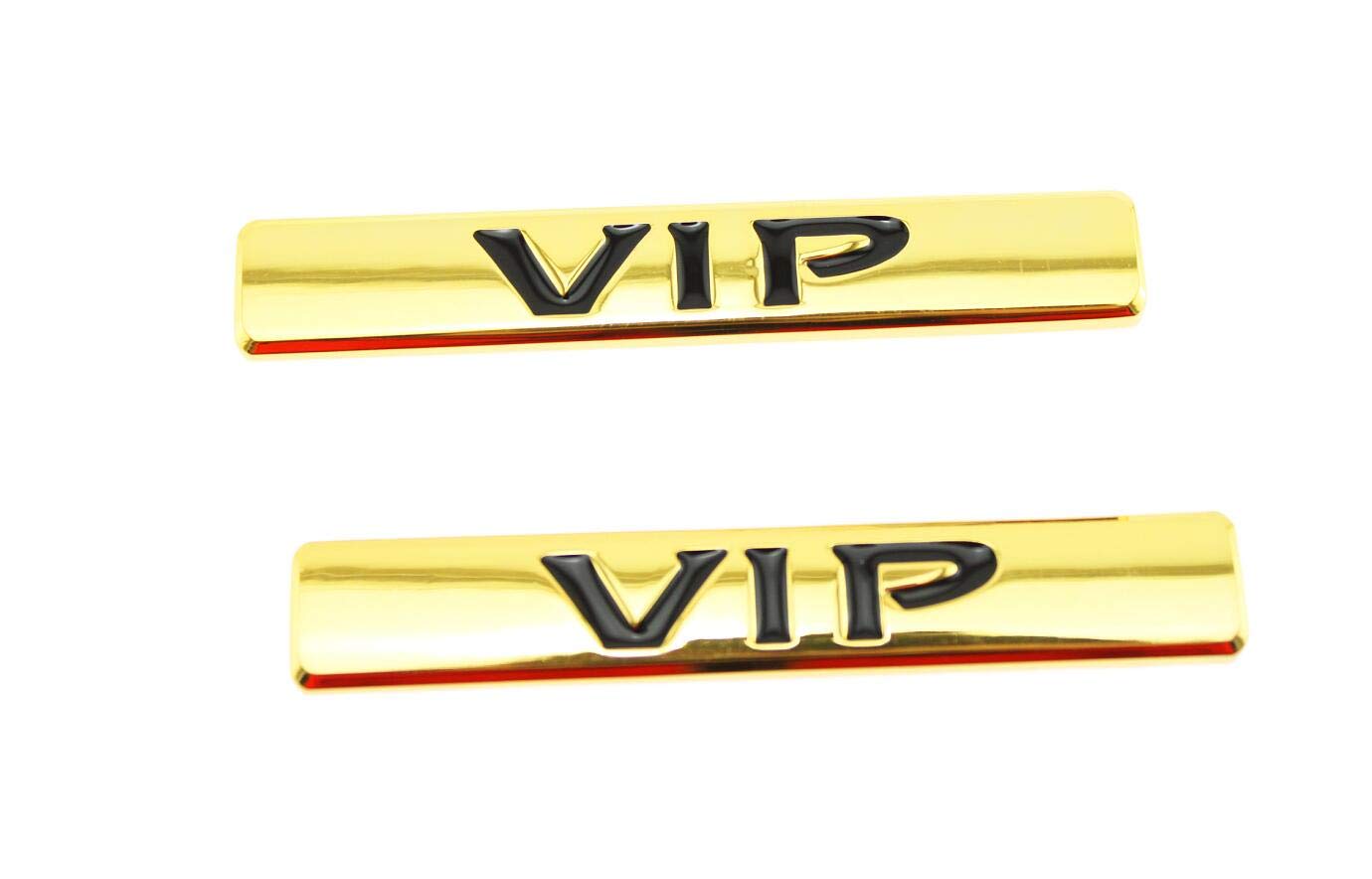 

Olive-G Set of 2 VIP Car Metal Chrome Plated Emblem Dress Up Stickers Tunes золотой
