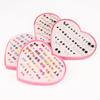 36Pairs/set Flower Earring Stud Set Fruit Earring Stud Set For Girl With Heart Box Earrings Jewelry