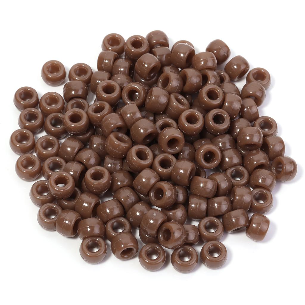 200pcs/lot 9mm Mix Color Acrylic Beads 4mm Big Hole Round Loose Beads For Jewelry Making DIY Necklace Bracelet Craft Accessories