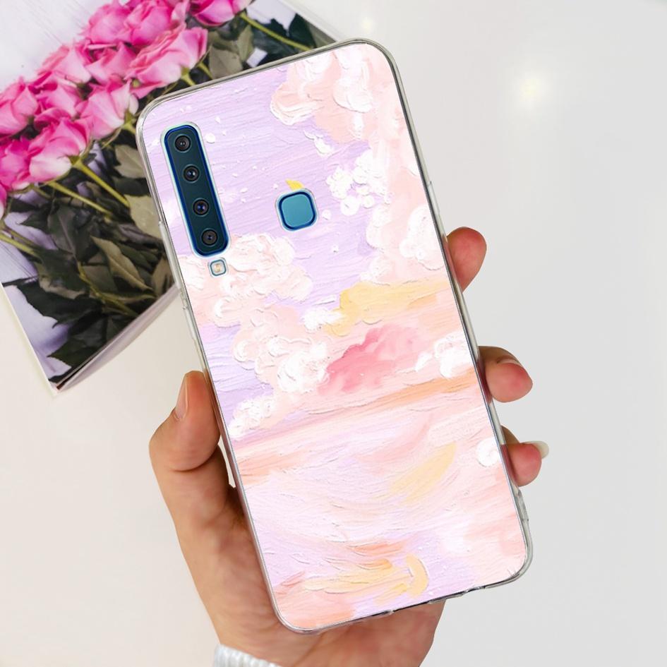 For Samsung Galaxy A9 2018 Case A920 SM-A920F Silicone Cover Popular Flower Clear TPU Soft Phone Case For Samsung A9 2018 Bumper