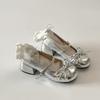 Silver retro French thick heel light mouth single shoes women's 2026 new versatile skirt soft-soled Mary Jane shoes