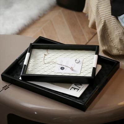 Elegantes Leder Holztablett zur Aufbewahrung von Aromatherapie Vintage Wohnkultur Wohnzimmer