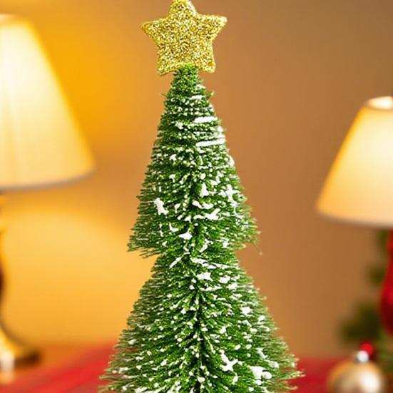 Mini Christmas Tree Decoration Small Desktop Ornament Reusable Holiday Essential Festive Party Atmosphere Enhancer