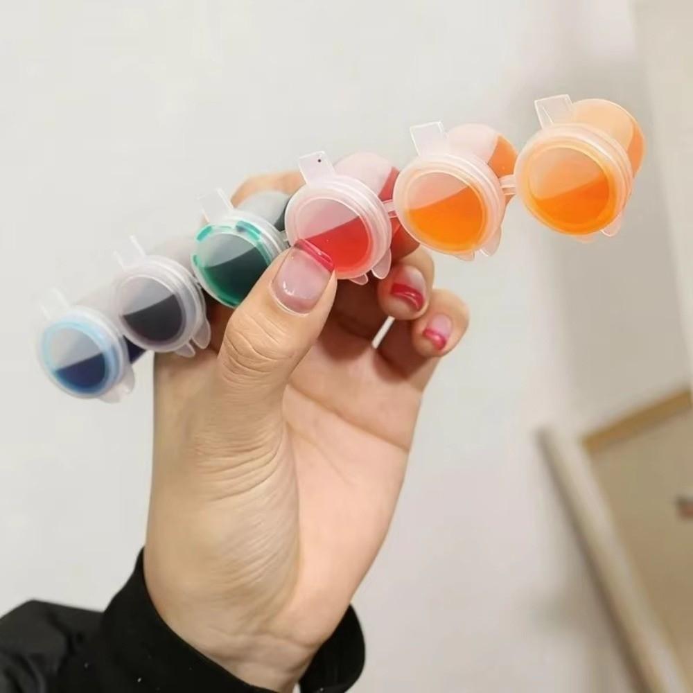5Strips 2/3/5ml With Lids Empty Joint Pigment Box Refillable Paint Pot for Paintings Art